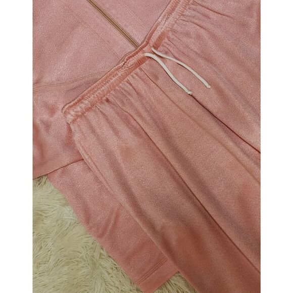 Caribe Vintage Metallic Pink 3 Piece Size XL Set Pants, Tank Top, Jacket - Picture 5 of 7